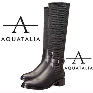 Aquatalia 7.5 Tall Black Boot